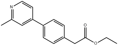 2-(4-(2-甲基吡啶-4-基)苯基)乙酸乙酯 结构式