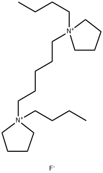 1,1′-二丁基-1,1′-戊二基-双-吡咯烷基二氟化物 溶液 结构式