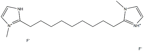 1,9-壬烷二基-双(3-甲基咪唑)二氟 溶液 结构式