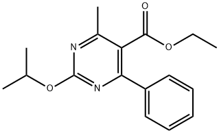 Ethyl 2-isopropoxy-4-methyl-6-phenylpyrimidine-5-carboxylate Struktur