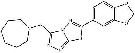3-(azepan-1-ylmethyl)-6-(1,3-benzodioxol-5-yl)[1,2,4]triazolo[3,4-b][1,3,4]thiadiazole Struktur