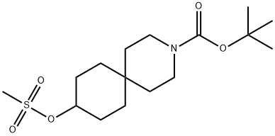9-(甲磺酰氧基)-3-氮杂螺[5.5]十一烷-3-羧酸叔丁酯,1246508-18-8,结构式