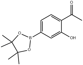 1-(2-hydroxy-4-(4,4,5,5-tetramethyl-1,3,2-dioxaborolan-2-yl)phenyl)ethanone Struktur