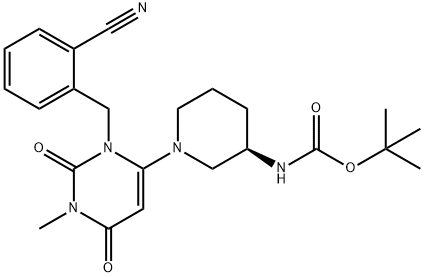 2-[[6-[(3R)-3-tert-butoxycarbonylamino-1-piperidinyl]-3,4-dihydro-2,4-dioxo-3-methyl-1(2H)-pyrimidinyl]methyl]benzonitrile