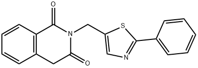 2-((2-Phenylthiazol-5-yl)methyl)isoquinoline-1,3(2H,4H)-dione Struktur