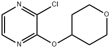 2-chloro-3-(tetrahydro-2H-pyran-4-yloxy)pyrazine Struktur