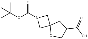 2-(tert-Butoxycarbonyl)-5-oxa-2-azaspiro[3.4]octane-7-carboxylic acid Struktur