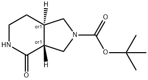 Trans-Tert-Butyl-4-Oxohexahydro-1H-Pyrrolo[3,4-C]Pyridine-2(3H)-Carboxylate Struktur