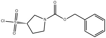 (S)-benzyl 3-(chlorosulfonyl)pyrrolidine-1-carboxylate Structure