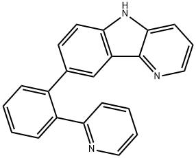 8-[2-(2-ピリジル)フェニル]-5H-ピリド[3,2-b]インドール 化学構造式