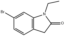 6-bromo-1-ethylindolin-2-one 结构式