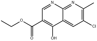 6-Chloro-7-methyl-4-oxo-1,4-dihydro-[1,8]naphthyridine-3-carboxylic acid ethyl ester,1253792-12-9,结构式