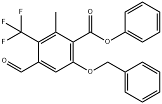PHENYL 6-(BENZYLOXY)-4-FORMYL-2-METHYL-3-(TRIFLUOROMETHYL)BENZOATE,1254348-96-3,结构式