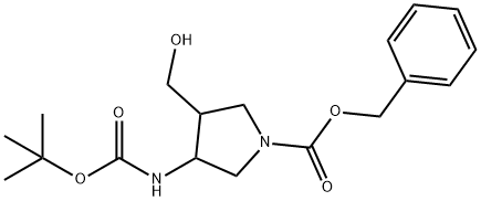 3-(N-tert-butoxycarbonyl)amino-4-hydroxymethyl-N-benzyloxycarbonylpyrrolidine