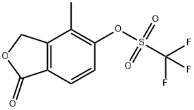 trifluoromethanesulfonic acid 4-methyl-1-oxo-1,3-dihydro-isobenzofuran-5-yl ester Struktur