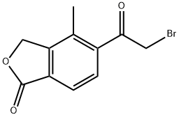 5-(2-溴乙酰基)-4-甲基异苯并呋喃-1(3H)-酮, 1255206-75-7, 结构式