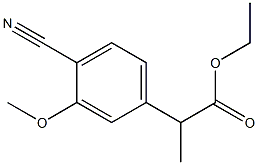 Ethyl 2-(4-cyano-3-methoxyphenyl)propanoate Structure
