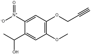ALPHA-甲基-2-硝基-4-(2-丙炔-1-基氧基)-5-甲氧基苄醇, 1255792-05-2, 结构式