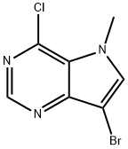 7-Bromo-4-chloro-5-methyl-5H-pyrrolo[3,2-d]pyrimidine Struktur