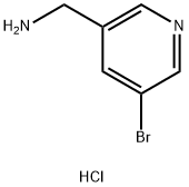 (5-溴-3-吡啶)甲胺盐酸盐 结构式