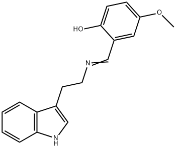 2-((2-(1H-INDOL-3-YL)-ETHYLIMINO)-METHYL)-4-METHOXY-PHENOL Struktur