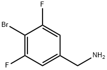 (4-溴-3,5-二氟苯基)甲胺 结构式