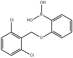 2-(2,6-Dichlorophenylmethoxy)phenylboronic acid, 1256355-85-7, 结构式