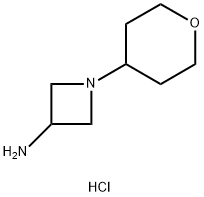 1-(tetrahydro-2H-pyran-4-yl)-3-Azetidinamine dihydrochloride Struktur
