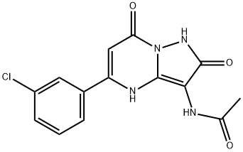 N-(5-(3-Chlorophenyl)-2,7-dioxo-1,2,4,7-tetrahydropyrazolo[1,5-a]pyrimidin-3-yl)acetamide Struktur
