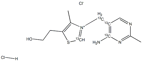 硫胺素-[13C4]盐酸盐 结构式