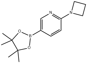 2-azetidin-1-yl-5-(4,4,5,5-tetramethyl-[1,3,2]dioxaborolan-2-yl)pyridine Struktur
