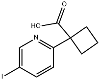 1-(5-iodopyridin-2-yl)cyclobutanecarboxylic acid Structure