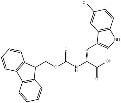 Fmoc-5-chloro-D-tryptophan,1257856-10-2,结构式