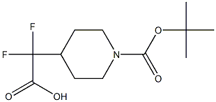 2-(1-(tert-butoxycarbonyl)piperidin-4-yl)-2,2-difluoroacetic acid Structure
