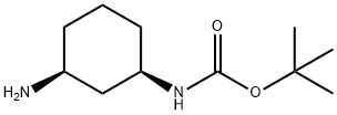 (1r,3s)-3-amino-1-(boc-amino)cyclohexane Structure