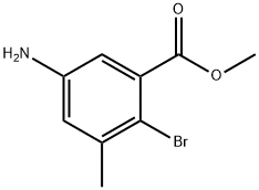 5-Amino-2-bromo-3-methyl-benzoic acid methyl ester Structure