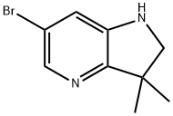 6-bromo-3,3-dimethyl-2,3-dihydro-1H-pyrrolo[3,2-b]pyridine Struktur