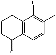 5-ブロモ-6-メチル-1,2,3,4-テトラヒドロナフタレン-1-オン 化学構造式