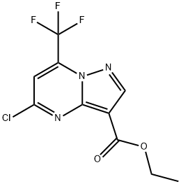 5-氯-7-(三氟甲基)吡唑并[1,5-A]嘧啶-3-羧酸乙酯, 1260243-50-2, 结构式