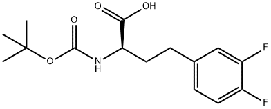 BOC-3,4-DIFLUORO-D-HOMOPHENYLALANINE, 1260588-78-0, 结构式