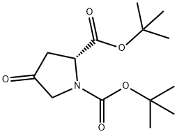 1,2-di-tert-butyl (2r)-4-oxopyrrolidine-1,2-dicarboxylate Structure
