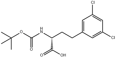 BOC-3,5-DICHLORO-D-HOMOPHENYLALANINE, 1260606-38-9, 结构式