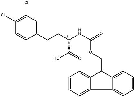 Fmoc-3,4-dichloro-L-homophenylalanine,1260616-12-3,结构式