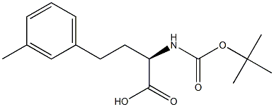 (R)-2-((叔丁氧基羰基)氨基)-4-(间甲苯基)丁酸 结构式