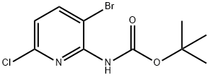tert-Butyl (3-bromo-6-chloropyridin-2-yl)carbamate Structure