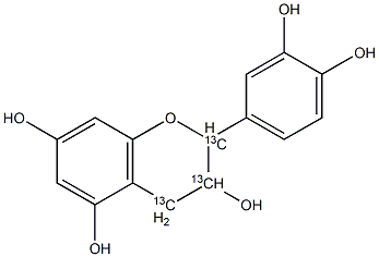 (+/-)-Catechin-[13C3] Struktur