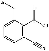 2-(bromomethyl)-6-cyanobenzoic acid Structure