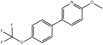 2-Methoxy-5-[4-(trifluoromethoxy)phenyl]pyridiine Struktur