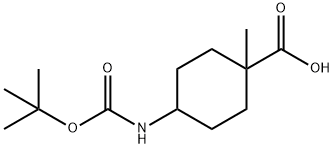 4-((Tert-Butoxycarbonyl)Amino)-1-Methylcyclohexanecarboxylic Acid Structure