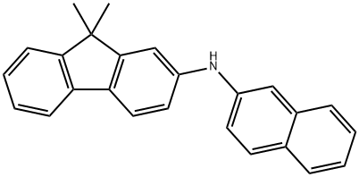 9,9-二甲基-N-(2-萘基)-9H-芴-2-胺, 1263001-82-6, 结构式